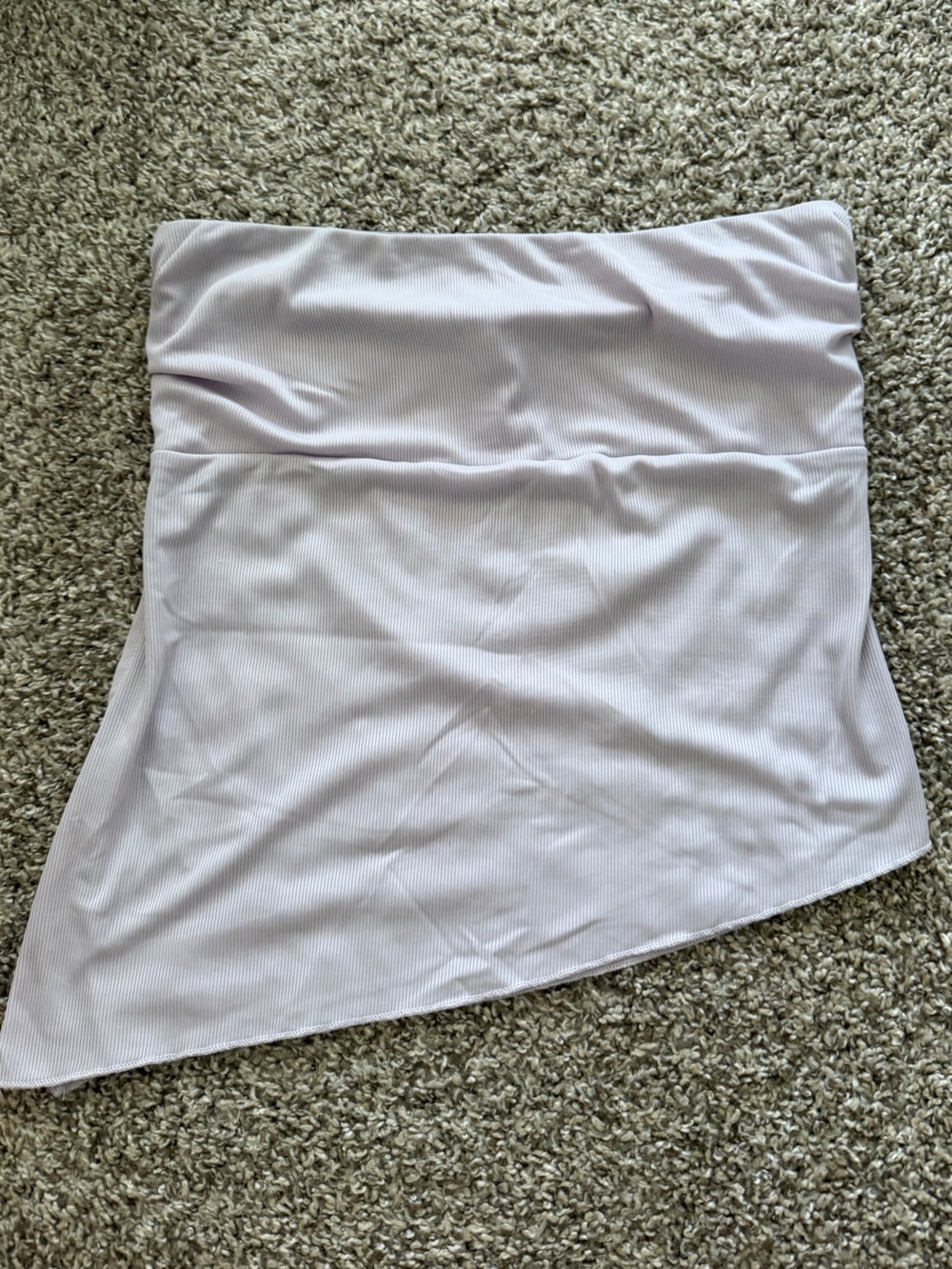 wild fable Light Lavender Ribbed Asymmetrical Top